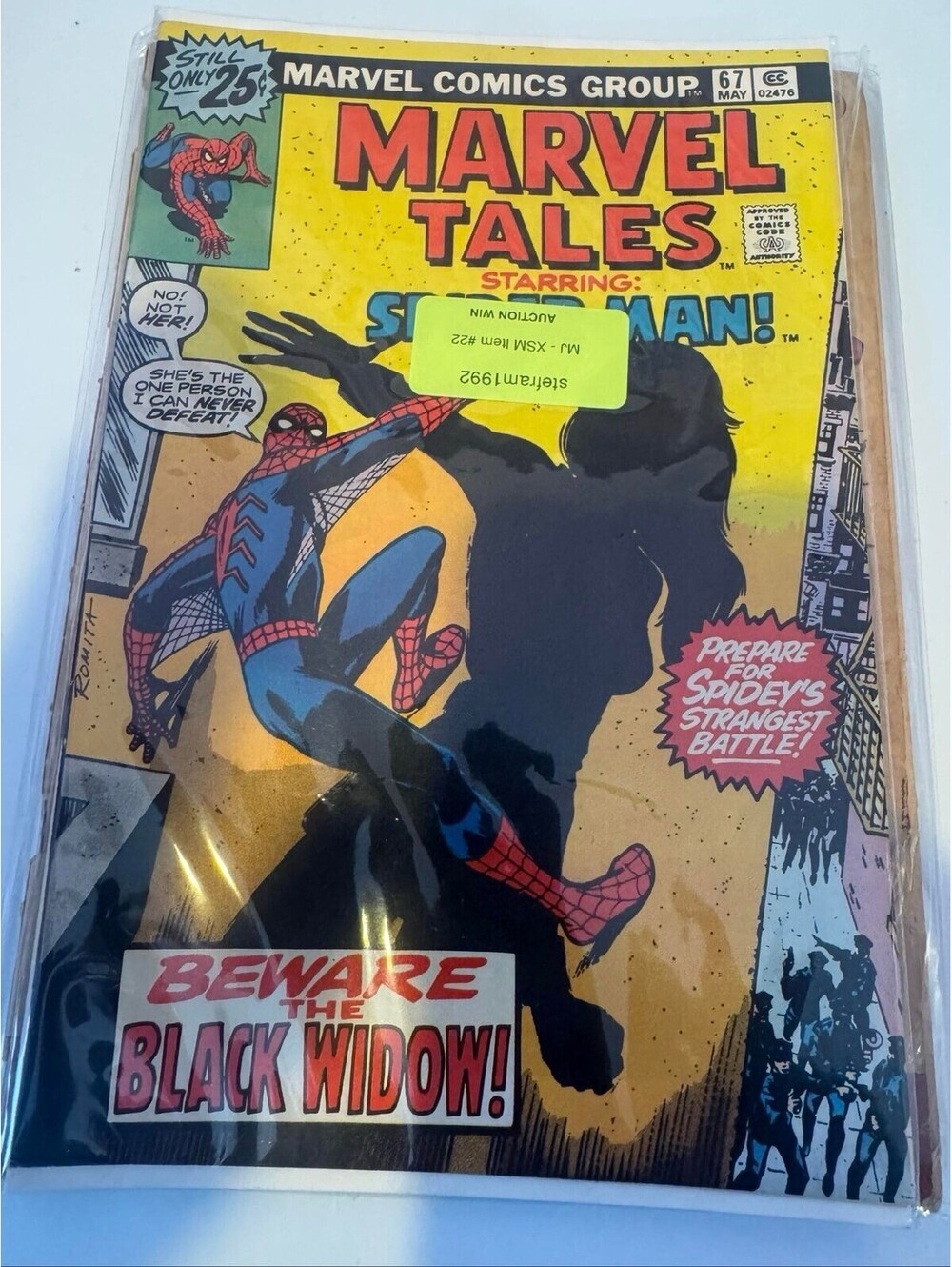 Marvel Tales #67 Marvel 1976 Spider-Man Black Widow Romita Bronze Age 25¢
